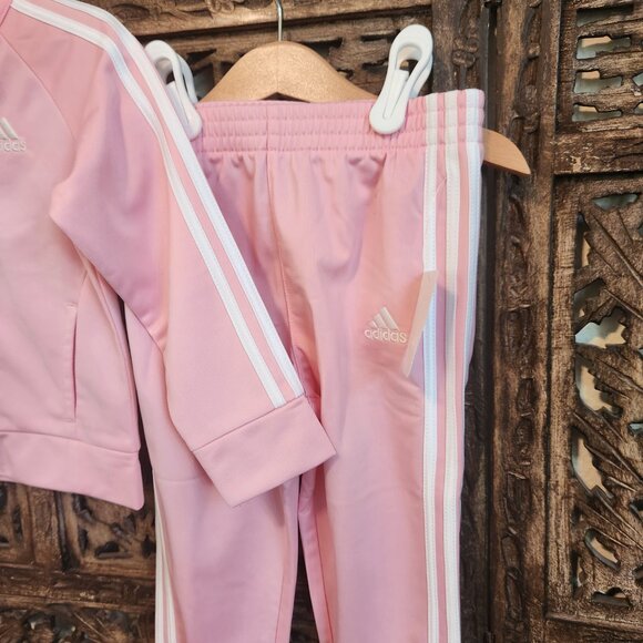 Adidas Tracksuit, Pink, Size 2T, NWT - Picture 3 of 6